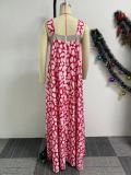 Sling Printed Big Swing Maxi Dress NY-10825