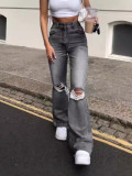 Fashion Holes Slim  Flare Jeans GQLF-3141