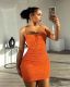 Solid Color Hot Drill Halter Mini Dress OD-8668