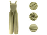 Solid Color Loose Wide Leg Back Pant Jumpsuit SFY-2779
