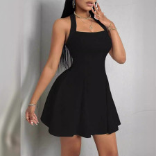 Sexy Halter Solid Color Mini Dress DYSC-DY23C611YYB122013