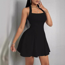Sexy Halter Solid Color Mini Dress DYSC-DY23C611YYB122013