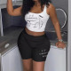 Casual Print Short Sleeve Shorts 2 Piece Set GXJL-H0005