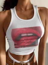 Sleeveless Print Casual Tank Tops GXJL-H0006