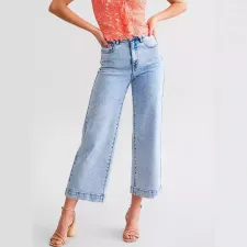 Fashion Zipper Loose Wide Leg Jeans GKNF-TSXF-2466