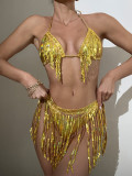 Sexy Tassel Bikinis  Two Piece Swimsuit DYSC-DY22A29YYB062113