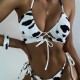 Sexy Print Tie Up Backless Bikinis 2 pcs Swimsuit DYSC-DY4106122