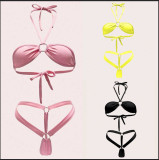 Sexy Solid Color Tie Up Swimsuit 2 Piece Set DYSC-DY23A894YYB091213