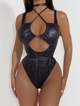 Cross Tie Up Backless One Piece Swimsuit DYSC-DY22A19YYB052413