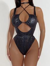 Cross Tie Up Backless One Piece Swimsuit DYSC-DY22A19YYB052413