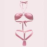 Sexy Solid Color Tie Up Swimsuit 2 Piece Set DYSC-DY23A894YYB091213