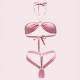 Sexy Solid Color Tie Up Swimsuit 2 Piece Set DYSC-DY23A894YYB091213