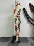 Print Sleeveless Tie Up Half Skirt 2 Piece Set NY-10820