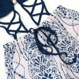 Sexy Tie Up Loose Print Wide Leg Jumpsuit CYA-CY901298