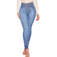 High Waisted Washed Fashion Jeans GKNF-178