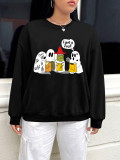 Plus Size Long Sleeve Print O Neck Sweatshirts FOSF-8391