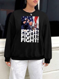 Plus Size Long Sleeve Print O Neck Sweatshirts FOSF-8391