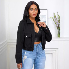 Long Sleeve Single Breated Denim Coat GQDH-2301