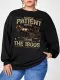 Plus Size Long Sleeve Print O Neck Sweatshirts FOSF-8391