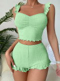 Sexy Fly Sleeve Camisole Shorts Pajama Set GLSY-ZT0011