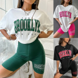 Loose Letter Print Casual Homewear Pajamas Suit GLSY-W0276