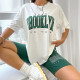 Loose Letter Print Casual Homewear Pajamas Suit GLSY-W0276