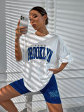 Loose Letter Print Casual Homewear Pajamas Suit GLSY-W0276