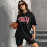 Loose Letter Print Casual Homewear Pajamas Suit GLSY-W0276