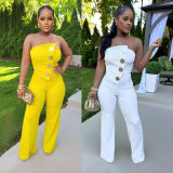 Solid Wrap Tops And Pants Loose 2 Piece Set NY-10838