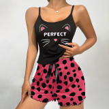 Sexy Pajamas Sleeveless Camisole Shorts Homewear Set GLSY-W0298