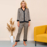 Sexy Sling Pants Robe Pajamas Homewear Three-piece Set GLSY-10101