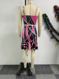 Sexy Print Sling Slim Two Piece Skirts Set NY-10839