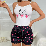 Sexy Pajamas Sleeveless Camisole Shorts Homewear Set GLSY-W0298