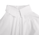 False Two Piece Long Sleeve Shirt Dress AIL-280
