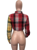 Fashion Plaid Tweed Buttoned Lapel Small Jacket BGN-350