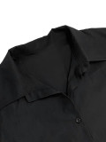 Long Sleeve Looose Solid Color Shirt Dress LSD-1787