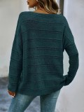 Plus Size Fashion Long Sleeve Knit Sweater FSXF-748