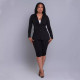 Long Sleeve Blazer Solid Two Piece Shorts Set SFY-499