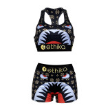 Casual Print Sport Tank Top Shorts Set LSL-0008