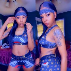 Casual Print Sport Tank Top Shorts Set LSL-0008