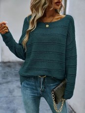 Plus Size Fashion Long Sleeve Knit Sweater FSXF-748