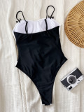 Sexy Color Block Sling One Piece Swimsuit CSYZ-978
