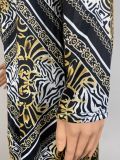 Sexy Printed Halter Long SleeveThree Piece Swimsuit LSL-0012