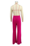 Sexy Solid Color Backless Jumpsuit XHXF-8700