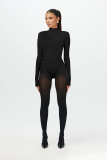 Long Sleeve Solid Color Bodysuit GXYF-H0392