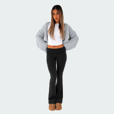 Fashion Slim Low-Rise Flared Pants GXYF-H0412