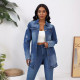 Washed Fashion Ripped Denim Jacket GKNF-TSC-814