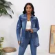 Washed Fashion Ripped Denim Jacket GKNF-TSC-814