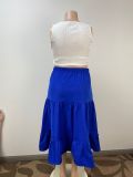 Plus Size Casual Loose Cake Half Body Skirt AWE-6301