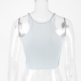 Sleeveless U Neck Slim Sexy Tank Top GZJF-ZJ2575